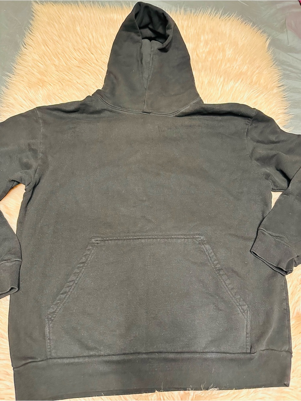 Talentless Women’s Custom Hand-Dyed Pullover Hoodie in Faded Vintage Black